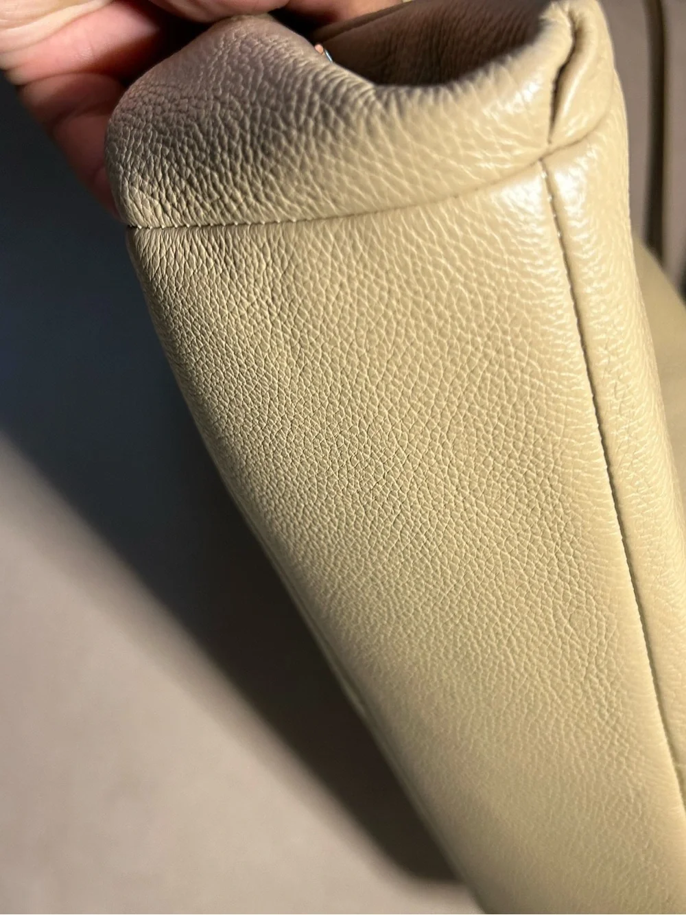 Coach Madison Phoebe Tan pebbled leather